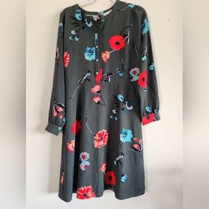 LOFT Long Sleeve Floral Dress Size 10